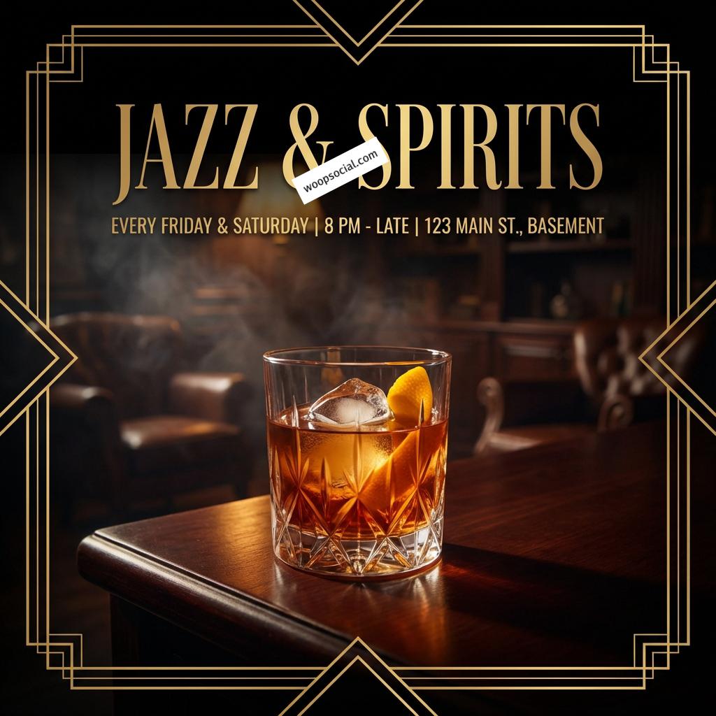 Free Cocktail Bar Social Media Templates & Post Ideas | WoopSocial